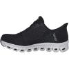 Skechers Women’s Waterproof Glide Step Rainy Day Sneaker(Black/Grey=bkgy)