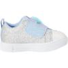 Skechers girls Twinkle Sparks Glitter Gems sneaker(Silver/Light Blue)