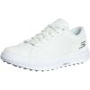 Men’s Drive 6 Arch Leather Relaxed Fit Spikeless Golf Shoe Sneaker(White)