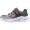 SKECHERS Boy’s Meteor-Lights-krendo Sneaker(Charcoal/Grey)