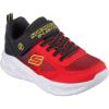 SKECHERS Boy’s Meteor-Lights-krendo Sneaker(Red/Black)