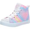 SKECHERS Girl’s Twinkle Sparks-Ombre Flutter Sneaker(Linkpink/Multi)