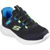 Skechers Boy’s Bounder-Brisk-Burst Sneaker(Black/Blue/Lime)