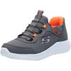 Skechers Boy’s Bounder-Brisk-Burst Sneaker(Charcoal/Orange)