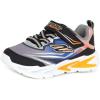 Skechers Boy’s Flex-Glow Ultra Sneaker(Black/Silver)