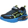 Skechers Boy’s Light Storm 3 Sneaker(Black/Blue/Lime)