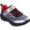 Skechers Boy’s Microspec Advance Sneaker(Black/Silver)