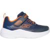 Skechers Boy’s Microspec Advance Sneaker(Navy/Orange)
