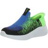 Skechers Boy’s Slip Ins Ultra Flex 3.0 Sneaker(Black/Blue/Lime)