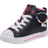 Skechers Girl’s Twinkle Sparks-Charm Bestie Sneaker(Black)