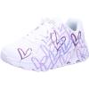Skechers Girls’ Uno Lite spread the Love(White/Light Purple)