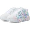 Skechers Girls’ Uno Lite spread the Love(White/Purple/Turquoise)