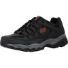 Skechers Men’s Afterburn M. Fit Fashion Sneakers(Black/Grey/Red)