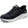 Skechers Men’s Contour Foam Cozy Fit Hands Free Slip-in Sneaker(Black/White)