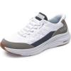 Skechers Men’s Contour Foam Cozy Fit Hands Free Slip-in Sneaker(White/Taupe)