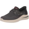 Skechers Men’s Delson 3.0-Roth 210606 Low Profile Bungee Lace Slip-Ins(Chbk)