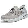 Skechers Men’s Delson 3.0-Roth 210606 Low Profile Bungee Lace Slip-Ins(Grey)