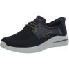 Skechers Men’s Delson 3.0-Roth 210606 Low Profile Bungee Lace Slip-Ins(Nvy)
