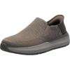 Skechers Men’s Neville-Rovelo Slip-in Sneaker(Taupe)