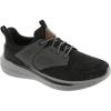 Skechers Men’s Slade-Breyer 210892 Knitted Mesh Bungee Lace W/Quarter Cage Slip On(Black/Grey)
