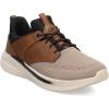 Skechers Men’s Slade-Breyer 210892 Knitted Mesh Bungee Lace W/Quarter Cage Slip On(Brown/Tan)