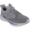 Skechers Men’s Slade-Breyer 210892 Knitted Mesh Bungee Lace W/Quarter Cage Slip On(Grey)