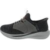 Skechers Men’s Slade-Caster Sneaker(Black/Grey)
