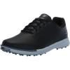 Skechers Men’s Tempo Spikeless Waterproof Lightweight Golf Shoe(Black/Grey)
