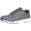 Skechers Men’s Tempo Spikeless Waterproof Lightweight Golf Shoe(Gray/Red)