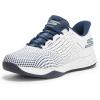 Skechers Men’s Viper Court Reload Hands Free Slip-ins Sneaker(White/Navy)