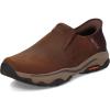 Skechers USA Men’s Craster-Lanigan 204847 Twin Gore Round Toe Leather Slip-Ins(Dark Brown)