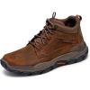 Skechers USA Men’s Respected-Boswell 204454 Mid Top Leather Moc Toe Lace Up(Cdb)