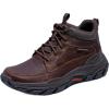 Skechers USA Men’s Respected-Boswell 204454 Mid Top Leather Moc Toe Lace Up(Red/Brown)