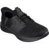 Skechers USA Men’s Slade-Ocon 210811 Knitted Bungee Lace Slip-Ins(Black)