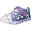 Skechers Unisex-Child Twinkle Toes Sparkle Lite-Unicorn Craze Sneaker(Denim/Lavender)