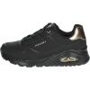 Skechers Unisex-Child Uno Gen1-Shimmer Away Sneaker(Black/Black)