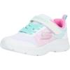 Skechers Unisex-child Microspec Plus – Swirl Sweet Sneaker(White/Multi)