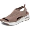 Skechers Women’s Arch Fit-City Catch Knit Slip-On Sandals(Mocha)