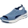 Skechers Women’s Arch Fit-City Catch Knit Slip-On Sandals(Slate)