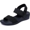 Skechers Women’s Arya-on The Rise Sandal(Black/Black)