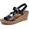 Skechers Women’s Beverlee-Cherished Aura Wedge Sandal(Black)