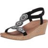 Skechers Women’s Beverlee-Date Glam Sandal Wedge(Black)