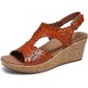 Skechers Women’s Beverlee-Easy to Adore Wedge Sandal(Luggage)