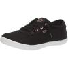 Skechers Women’s Bobs B Cute Sneaker – Memory Foam, Flexible Outsole, Lightweight Vegan Shoes(Black/White/Rose Gold Leather)