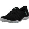 Skechers Women’s Breathe Easy-Roll with Me Sneaker(Black/Aqua)