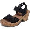 Skechers Women’s Brystol-Beach Bliss Wedge Sandal(Black)