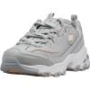 Skechers Women’s D’Lites Fresh Start Memory Foam Lace-up Sneaker Fashion(Grey)