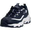 Skechers Women’s D’Lites Fresh Start Memory Foam Lace-up Sneaker Fashion(Navy)
