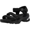 Skechers Women’s D’lites – Fresh Catch Wedge Sandals(Black/Black)