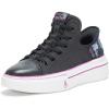 Skechers Women’s Dogg: Snoop One-boss Life Canvas Hands Free Slip-ins Sneaker(Black/Purple)